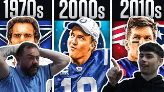 BRITISH FATHER AND SON REACTS! BEST Quarterback From Every Decade In NFL History!