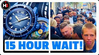 Swatch X Blancpain Watch - Waiting in line All Night! Was it worth it? Amsterdam Swatch Store!