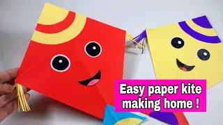 How to Make Kite at Home | Makar Sankranti Craft Ideas | Handmade Kite DIY