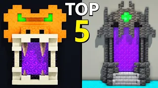 TOP 5 Nether Portal Designs in Minecraft !