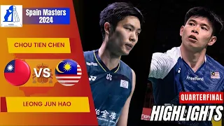 Chou Tien Chen (TPE) vs Leong Jun Hao (MAS) - QF | Spain Masters 2024