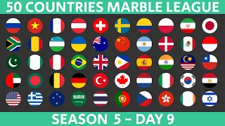 50 Countries Marble Race League Season 5 Day 9/10 Marble Race in Algodoo