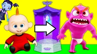 Incredibles Baby Jack Jack Plays with Vampirina Spooky Changer