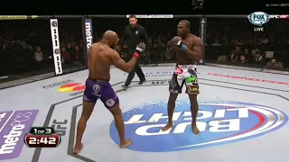 Yoel Romero eats huge head kick