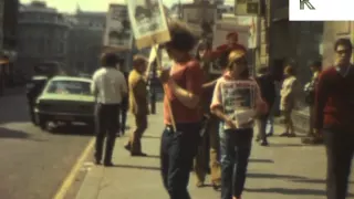 1971 London Protest Against British Army in Ulster, Rare Home Movie Footage