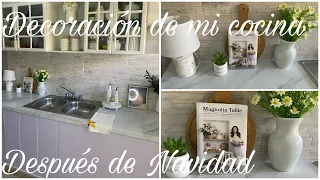 decoración de mi cocina después de Navidad 2024/decoración  2024/ ideas para decorar la cocina