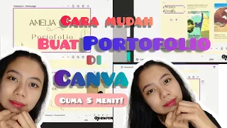 Cara mudah buat PORTOFOLIO di CANVA! cuma 5 menit