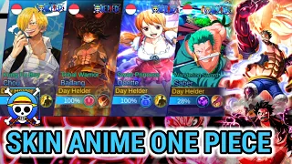 AKHIR NYA ADA SKIN ANIME ONE PIECE MOBILE LEGENDS! LENGKAP AUTO COBAIN SEMUA