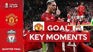 Manchester United v Liverpool | Key Moments |  Emirates FA Cup 2023-24sport channel#sky sport news