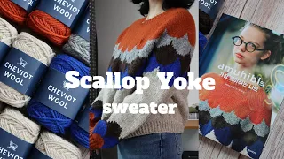 [📚Amuhibi의 가장 좋아하는 니트] 스캘럽 요크 스웨터 Scallop yoke sweater 동글동글 귀여운🫧