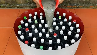 DIY plastic bottle ideas / Build garden from plastic bottles and cement / DIY coffee table at home