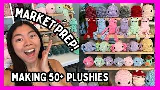 Market Prep! Crochet With Me 💕 Making 50+ plushies for my next market! PART 2