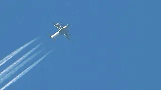 Royal Air Force Airbus A400M Atlas Flying over my house! (GREAT SOUND!)