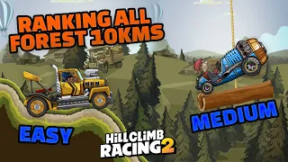 😁😱Ranking All Forest 10km Records From Easiest To Hardest! Hill Climb Racing 2 Compilation