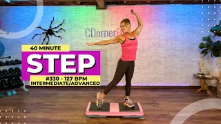 Step Aerobics Workout // 127 BPM // Intermediate to Advanced #330