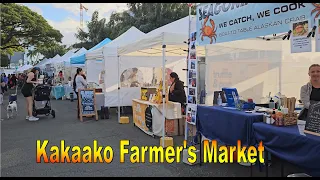 [4K] Kakaako Farmers Market on 3/2/24 in Honolulu, Oahu, Hawaii
