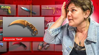 МОЯ МАМА ОТКРЫВАЕТ КЕЙСЫ в STANDOFF 2 | Реакция мамы на Karambit Gold