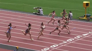 女子1部100m準決勝2組　関東インカレ2022