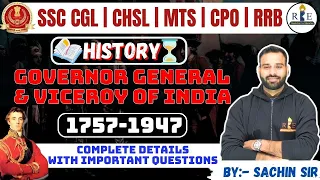 Governor General and Viceroy of India Marathon Class (1757-1947) 🔥| Most important History topic