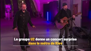 U2 donne un concert surprise dans le métro de Kiev