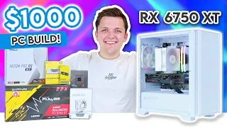 Best Value $1000 Gaming PC Build 2023! [Full Build Guide - RX 6750 XT & Ryzen 5 7600!]