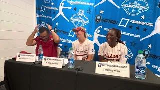 Patrick Murphy, players after Alabama Softball’s 12-2 victory over Southeastern Louisiana