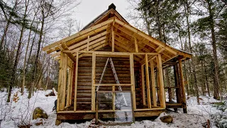 Building a New Room on My Off Grid Log Cabin Alone