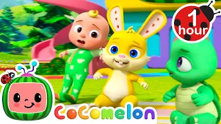 Can JJ Tag the Hare? | 1 Hour of CoComelon Animal Time Games | Nursery Rhymes for Kids