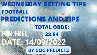 FOOTBALL PREDICTIONS TODAY 14/09/2022|SOCCER PREDICTIONS|BETTING TIPS,#betting@sports betting tips