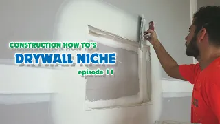 Drywall Plastering Skim Coat a Niche Wall