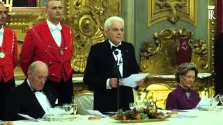 Brindisi del Presidente Mattarella in onore dei reali di Norvegia in Visita di Stato in Italia