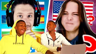 REACTION TO "CAN YOU NAME 3 COUNTRIES OUTSIDE OF AMERICA" / OKAY, THIS WAS TOO FUNNY!!!
