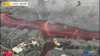 04/12/21 Nueva colada y resumen del día de hoy para el equipo de drones. Erupción La Palma IGME