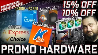 GIRO DE OFERTA: KABUM ENDOIDOU! I5 12400F = R$ 699, Promo A520 e B550, 5600GT = R$ 765 e MAIS! 02/04