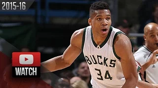 Giannis Antetokounmpo Full Highlights vs Hawks (2016.01.15) - 28 Pts, 16 Reb, 3 Blk, SICK!