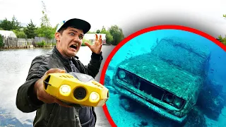 Погрузили подводный дрон на дно и нашли затонувший автомобиль!