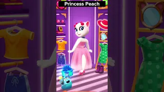 Princess Peach Makeover - My Talking Angela 2 😍💖 #shorts #mytalkingangela2 #cosplay