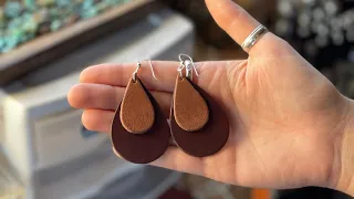 Making Leather Earrings | DIY #shorts