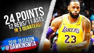 LeBron James Triple Double 2018 12 15 Lakers vs Hornets   24 Pts 12 Rebs 11 Asts!  FreeDawkins