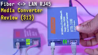 How to Convert Optical Fiber To LAN RJ45? - Media converter Unboxing and Review.