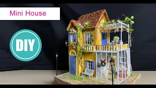 How to make a mini house using cardboard, Das clay and Acrylic paints