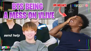 FIRST TIME REACTING TO BTS BEING A MESS ON VLIVE!! **IM WEAK!!**