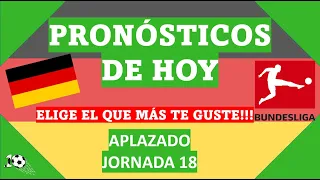 🍀⚽PRONÓSTICOS BUNDESLIGA🏆2023-2024 Jor. 18 APLAZADO [liga ALEMANA] pronósticos deportivos hoy PARLEY