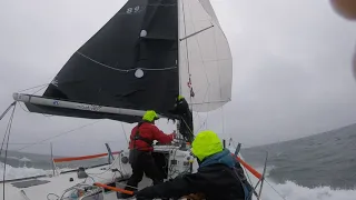 Taking a Reef Downwind in 30 knots - R2AK
