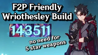 F2P Wriothesley Build! UNEXPECTEDLY POTENT Cryo DPS! | Genshin Impact