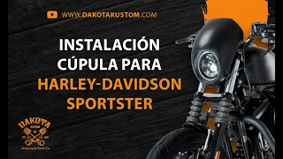 Instalación Cúpula en Harley-Davidson Sportster y Dyna. - Dakota Kustom