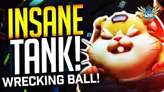 Overwatch - Wrecking Ball GAMEPLAY! INSANE 1k+ HP TANK!