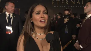 Salma Hayek Interview Marvel 'Eternals' Premiere