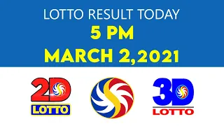 PCSO Lotto Result Today March ,2021 2PM | 2D | 3D | ez2  | swertres | 6D | 6/42 | 6/49| 6/58