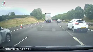 Dashcam footage of a accident I witnessed on the M56 in August 2018 Lorry v Astra